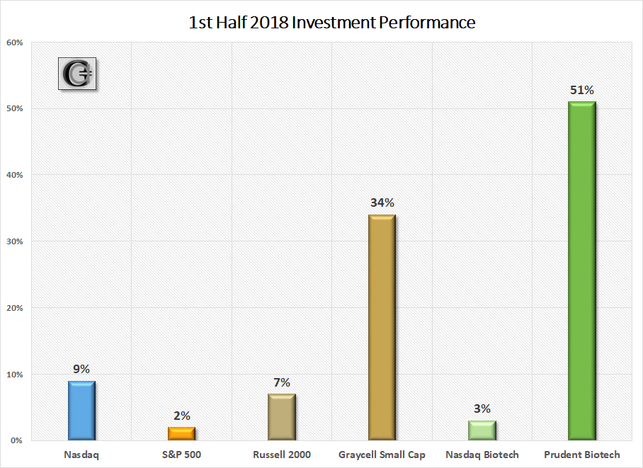 GraycellAdvisors.com ~ Investment Performance 1st Half 2018